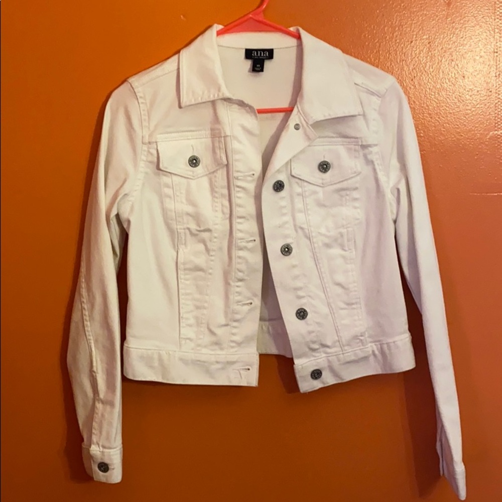 White jean jacket.